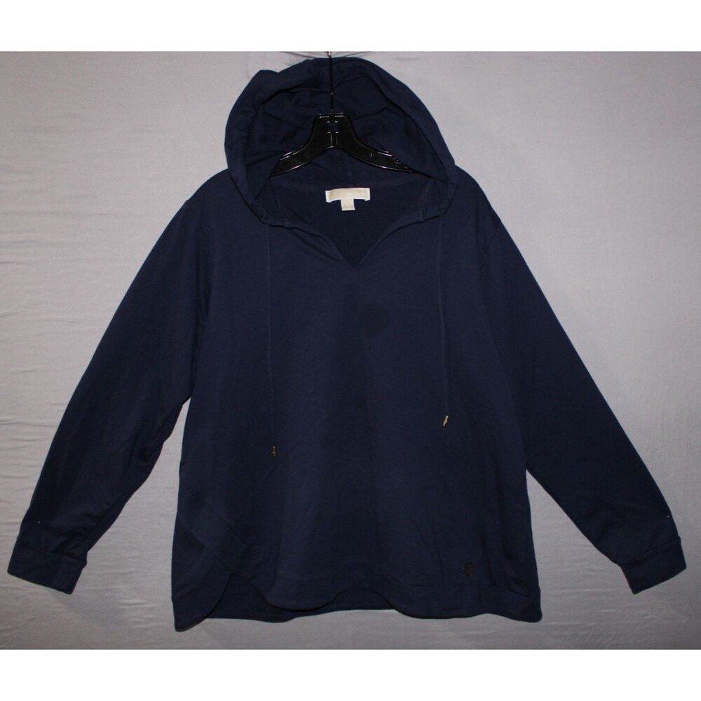 Michael Kors Women's Pullover Navy Blue Hoodie Size 1X